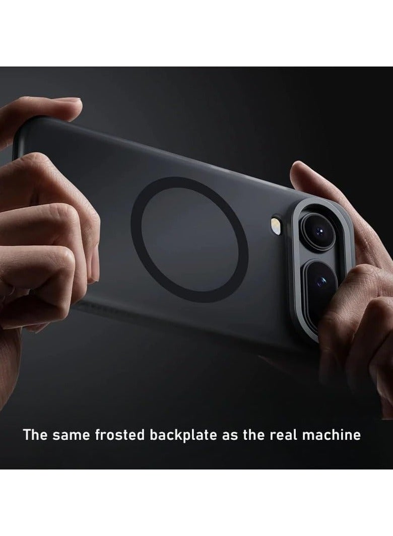 عام غطاء واقي بالرمل (Sandblasted) متوافق مع هاتف Honor Magic 8 Pro Air: غطاء مقاوم للصدمات والسقوط مع تثبيت مغناطيسي، يحتوي على وسائد هوائية مدمجة في جميع الزوايا الأربع. - Image 2